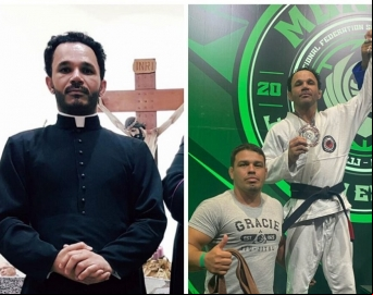 Padre que atua em Cerqueira César é vice-campeão mundial de Jiu-jitsu
