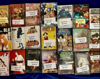 Pacotes de Mangá com preços inacreditáveis na Feira Popular do Livro